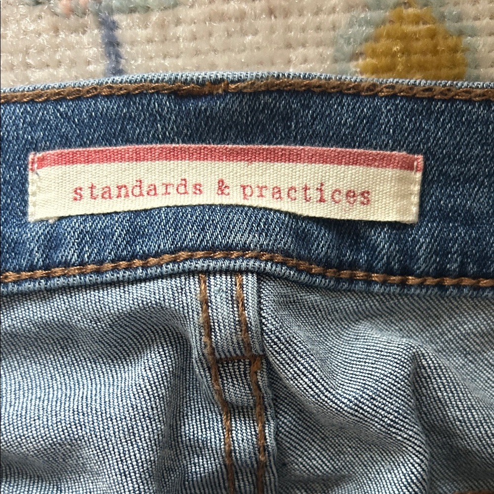 Standards & Practices Classic Wide Leg Blue Denim Jeans 18 - Picture 2 of 5